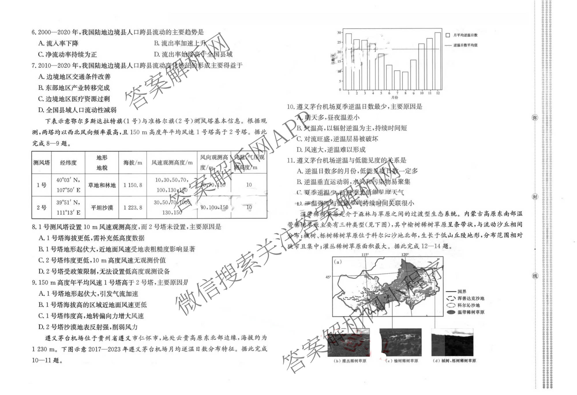 河北省定州中学2027届高三考试(9.22无标题): 含化学 数学 物理试卷解析地理试题