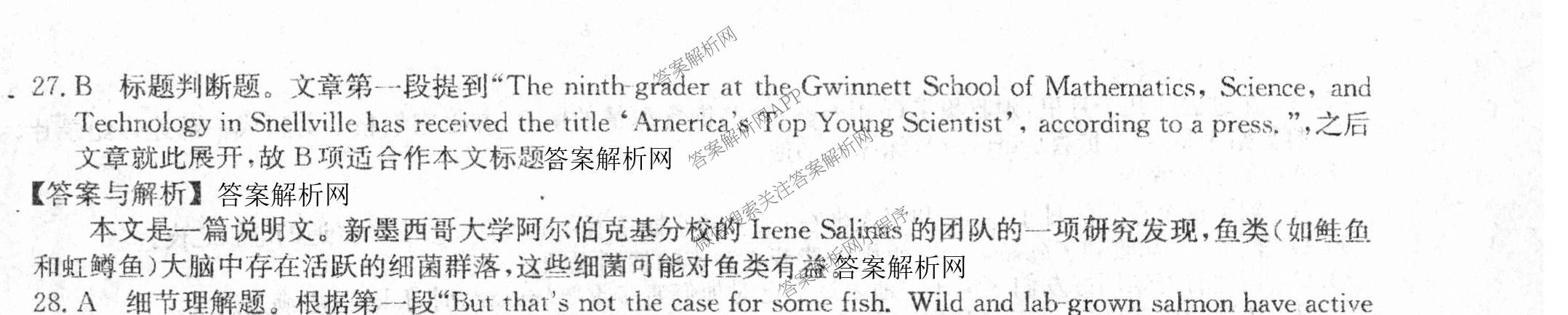 2026年普通高等学校招生全国统一考试猜题密卷(一)1各科答案及试卷(已更新语文 历史(ZZ) 地理(C3)等11份)英语答案