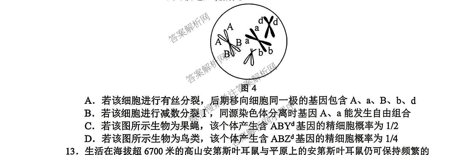 广东省佛山市顺德区2027届高三一模(无标题9.14)试卷及答案汇总（含物理、生物、英语等）生物试题