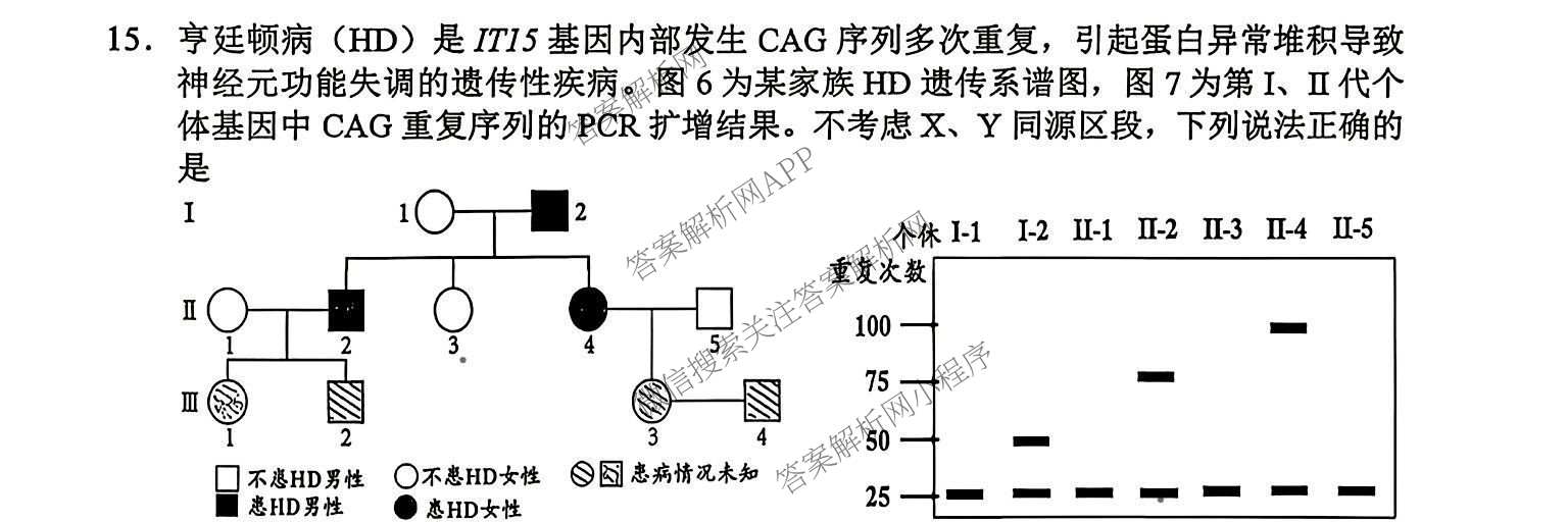 广东省佛山市顺德区2027届高三一模(无标题9.14)试卷及答案汇总（含物理、生物、英语等）生物试题