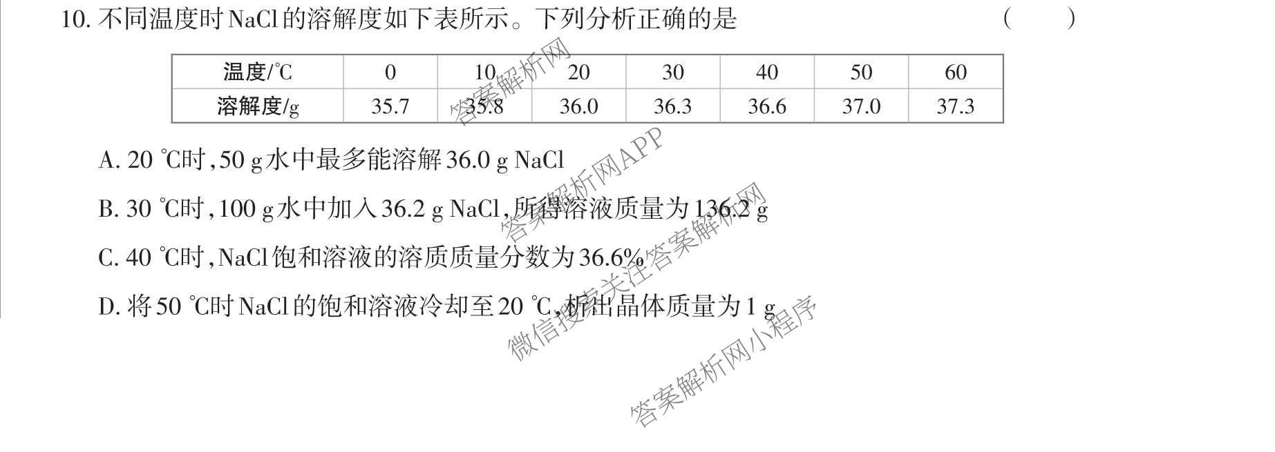 山西省太原市2025-2026学年第二学期九年级开学摸底检测试卷及答案汇总（7科全）化学试题