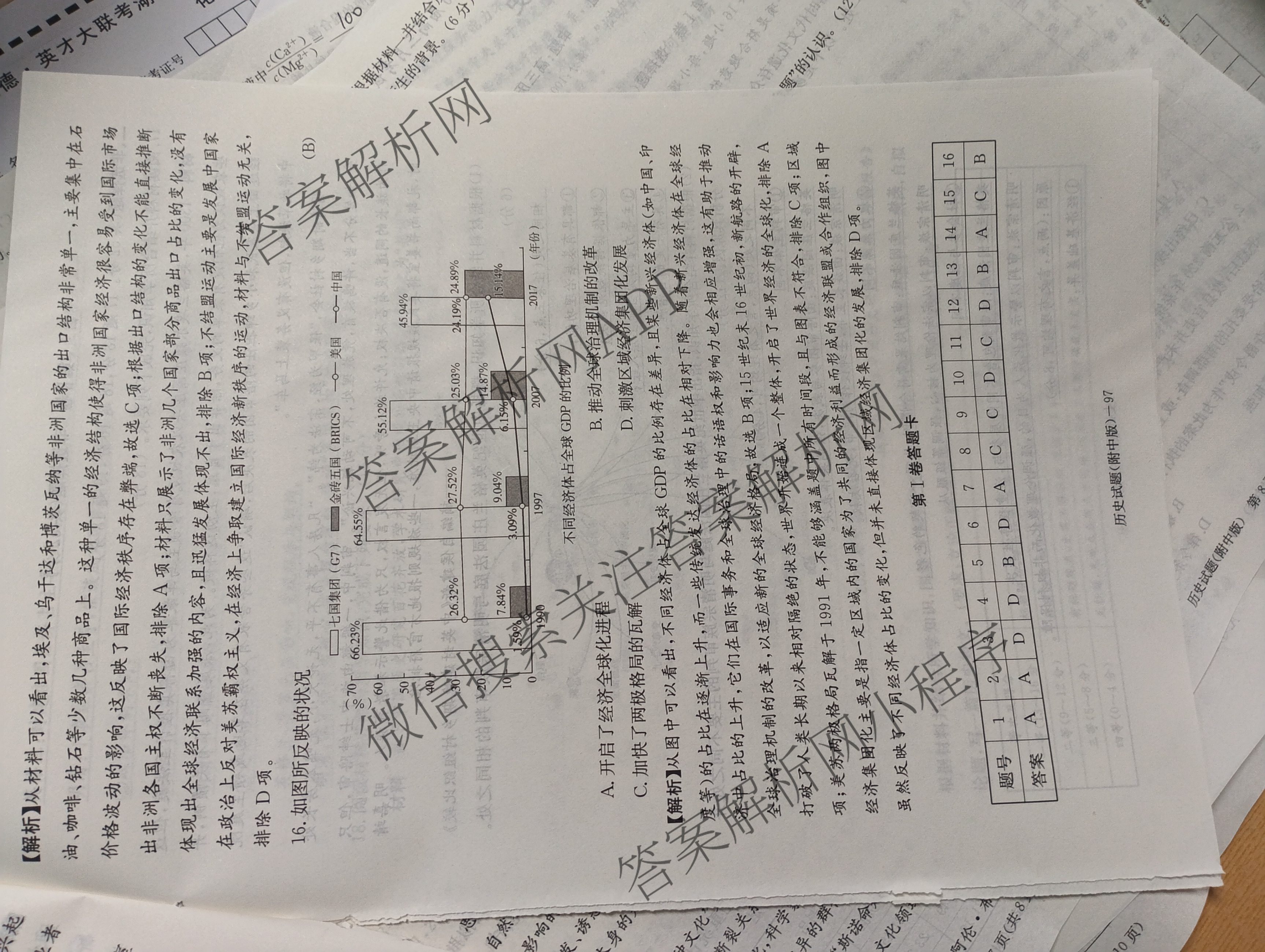 炎德英才大联考湖南师大附中2026届高三月考试卷(四)试卷及答案汇总（10科全）历史答案