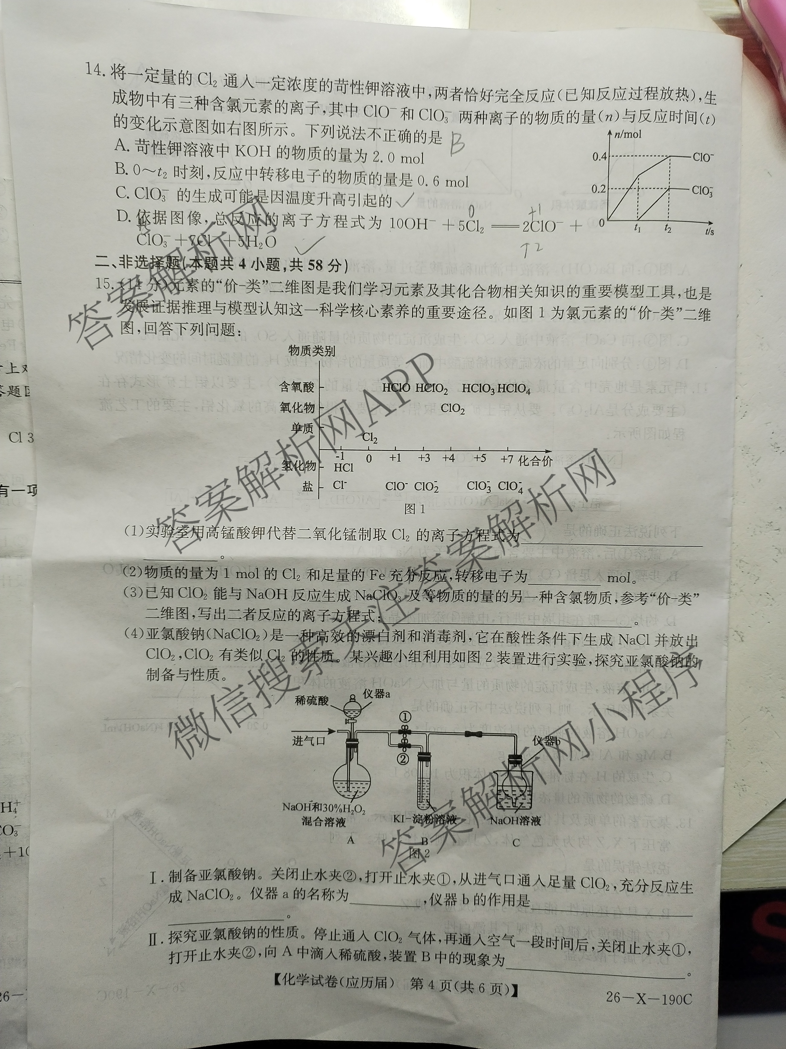 安徽省2025~2026学年度高三年级十月份月考(应历届)26-X-190C各科答案及试卷（含历史、地理、语文等）生物试题