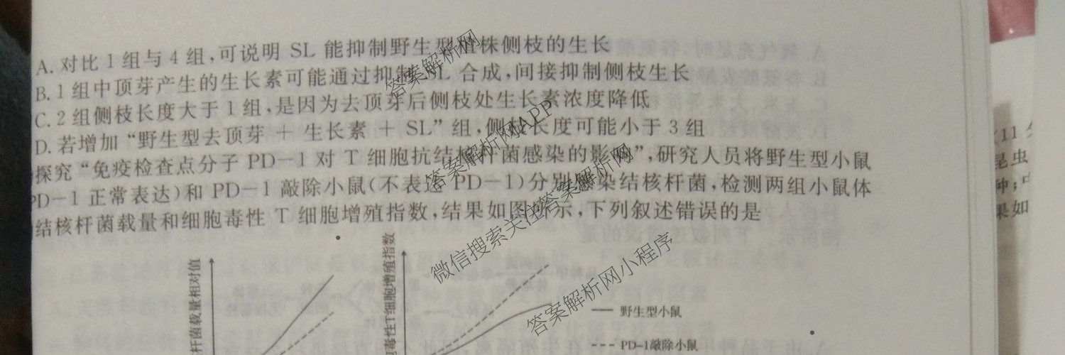 2026普通高等学校招生全国统一考试冲刺押题卷(六)6各科答案及试卷（含数学(B)、语文、生物(AC)等）生物试题