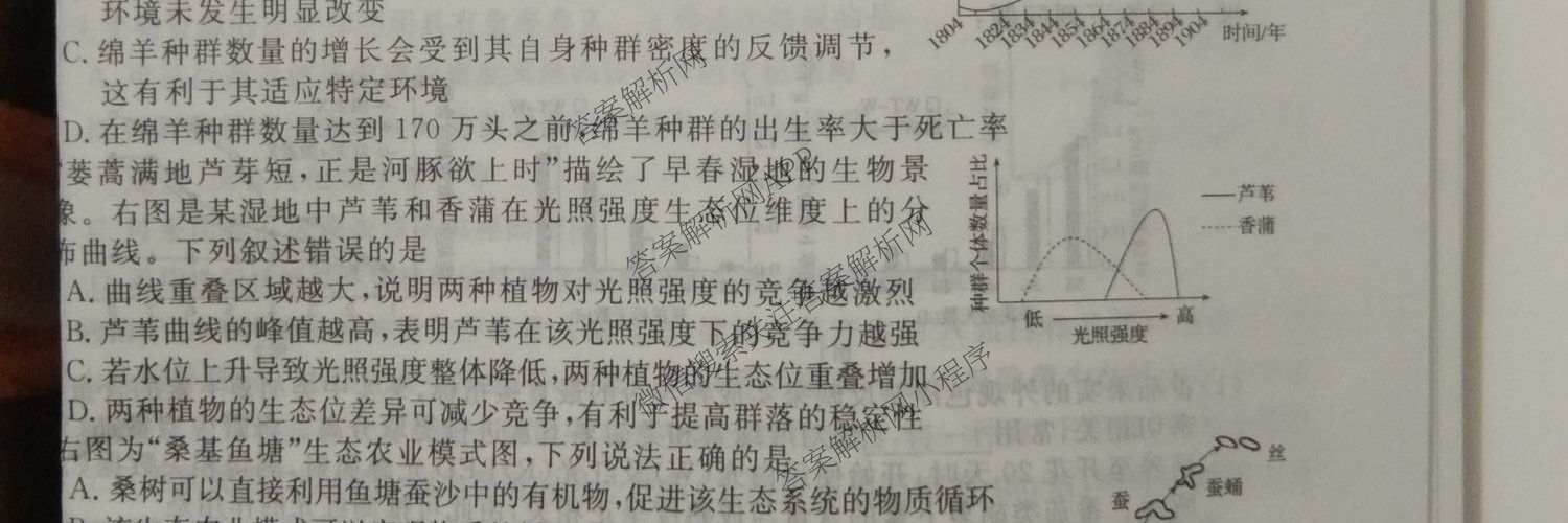 2026普通高等学校招生全国统一考试冲刺押题卷(六)6各科答案及试卷（含数学(B)、语文、生物(AC)等）生物试题