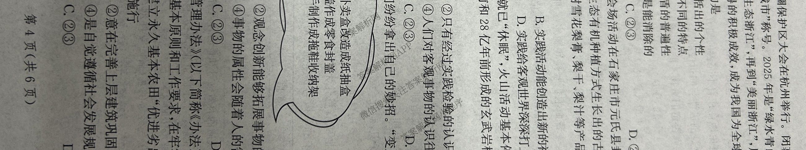 河北省2024级高二年级大数据应用调研阶段性联合测评(II)试卷及答案汇总(9科全)政治试题 河北省2024级高二年级大数据应用调研阶段性联合测评(II)试卷及答案汇总(9科全)政治试题