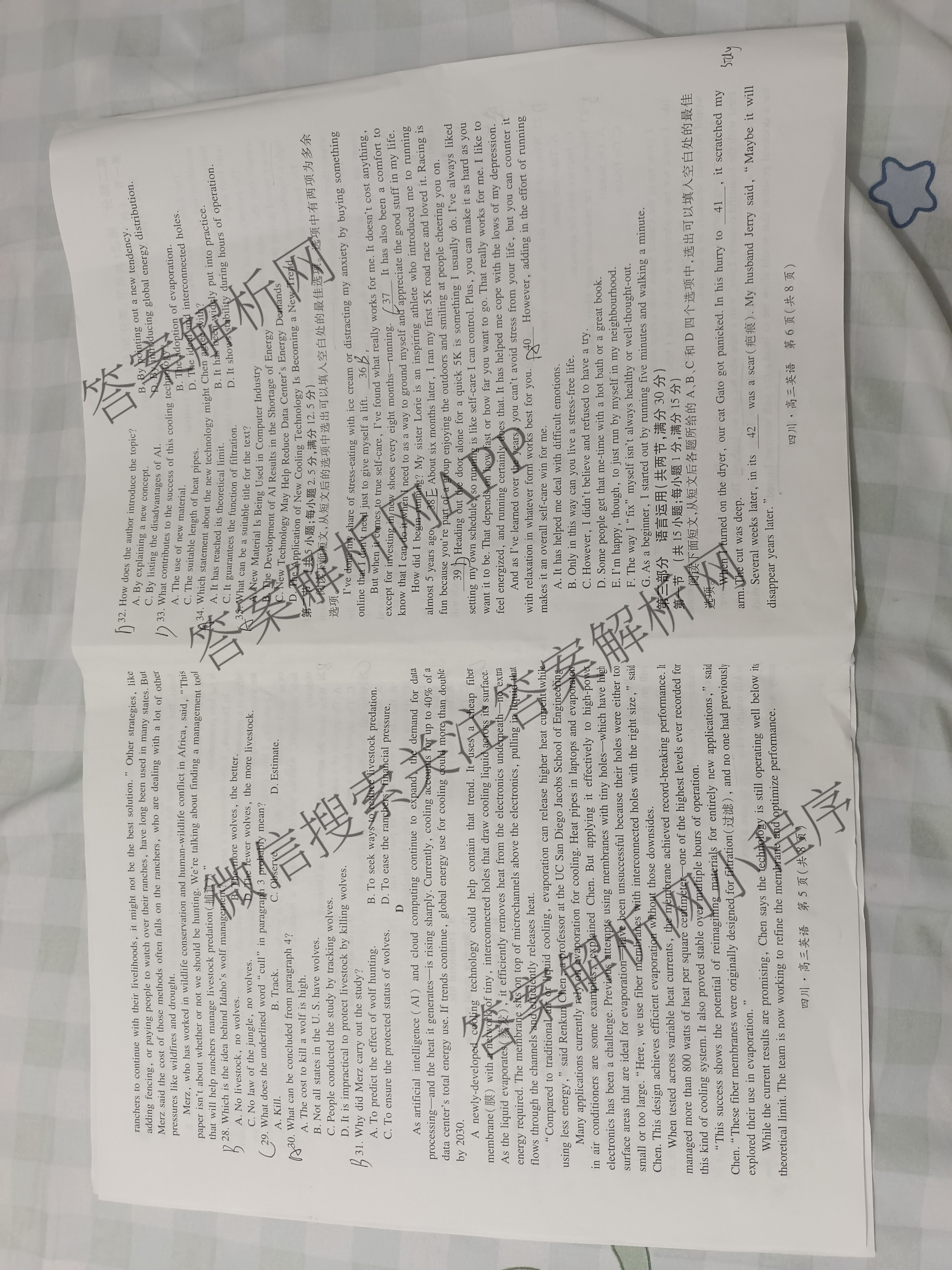 四川省大数据智学领航联盟2025-2026学年高三第一次教学质量联合测评各科答案及试卷(9科全)英语试题 四川省大数据智学领航联盟2025-2026学年高三第一次教学质量联合测评各科答案及试卷(9科全)英语试题