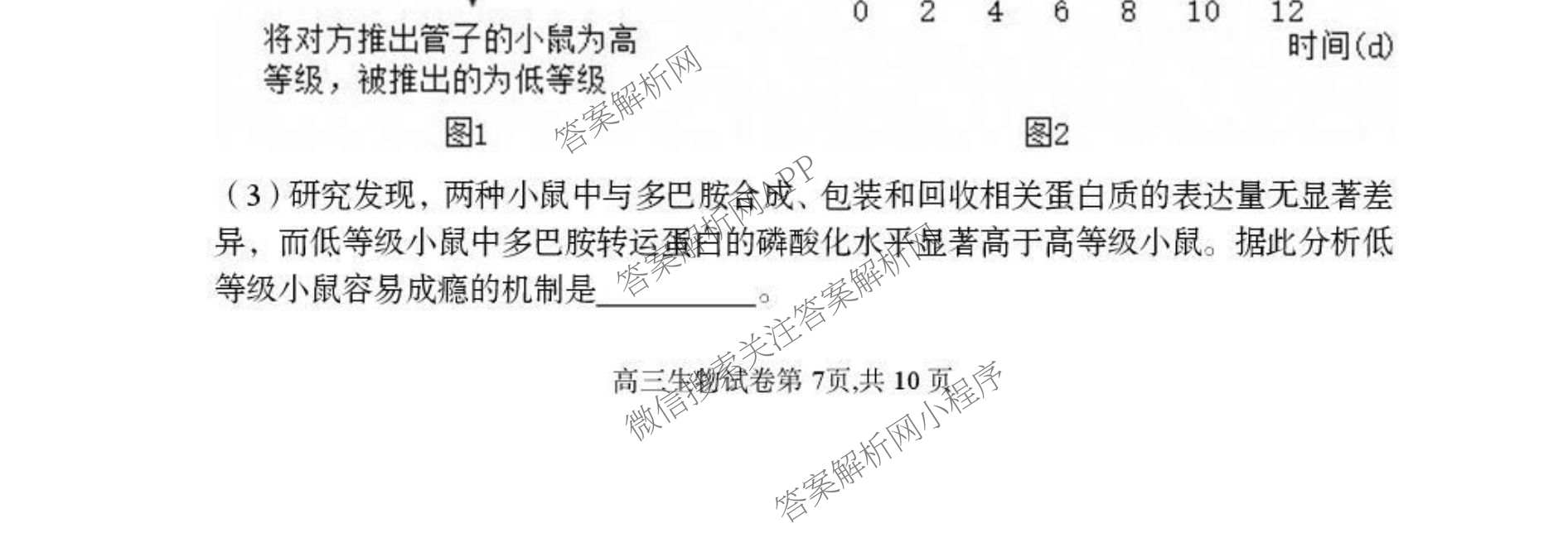 辽宁省2025-2026学年度下学期东北育才学校高三年级假期质量测试暨第六次模拟考试试卷及答案汇总（含政治、生物、英语等）生物试题