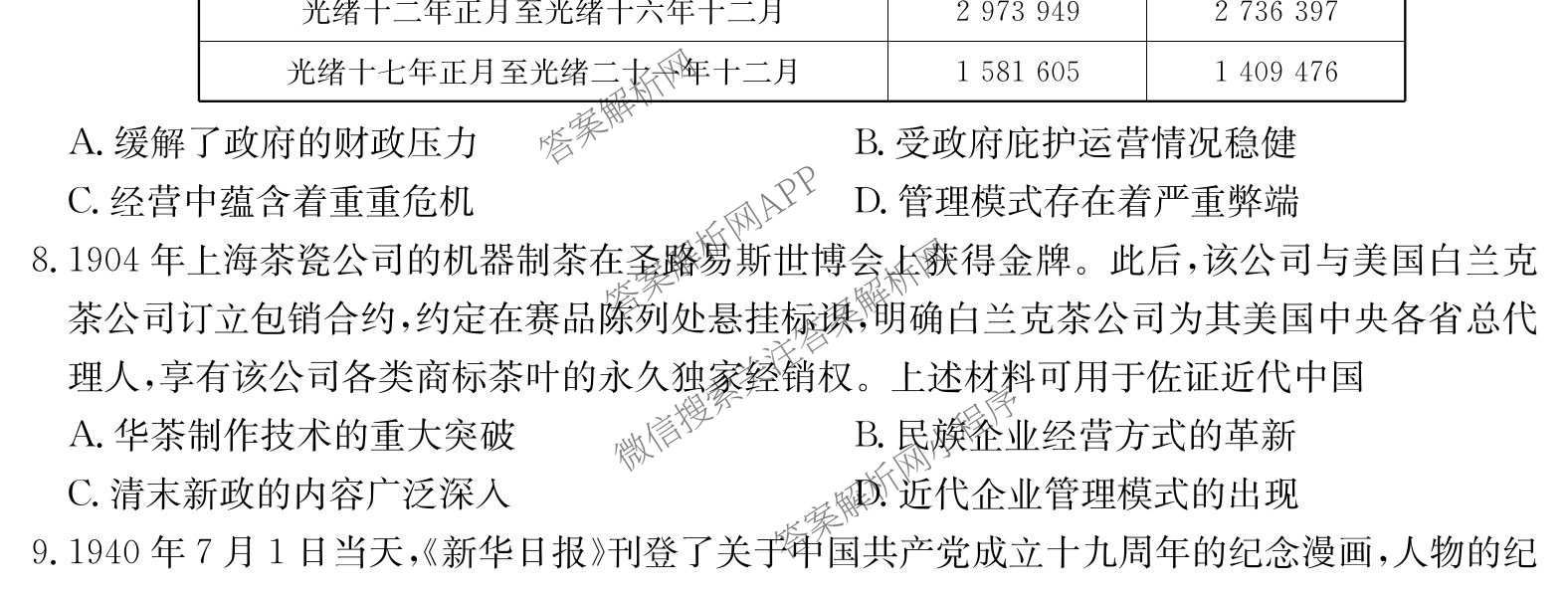 炎德英才大联考湖南师大附中2026届高三月考试卷(七)(T7)试卷及答案汇总（含政治 物理 语文等）历史试题