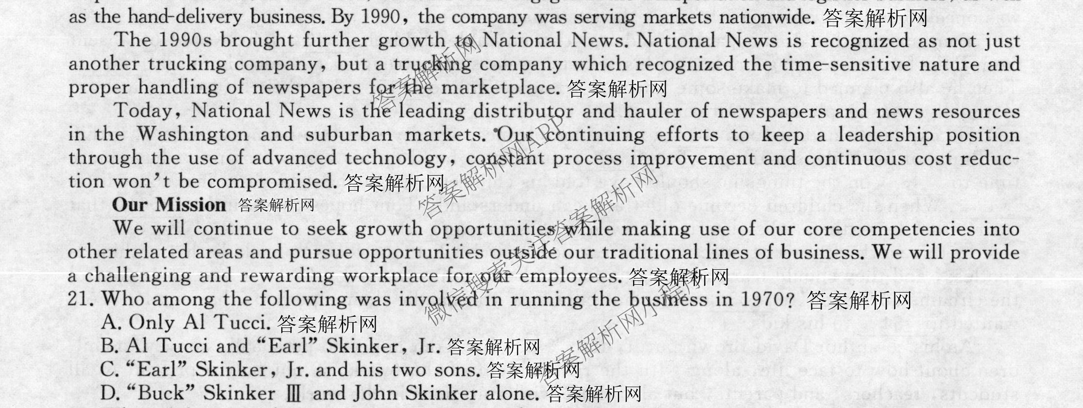 2026届高三总复习名师原创模拟(十)10各科答案及试卷: 含化学(XS6JG)、历史(CQX6)、物理(XS6J)试卷解析英语试题