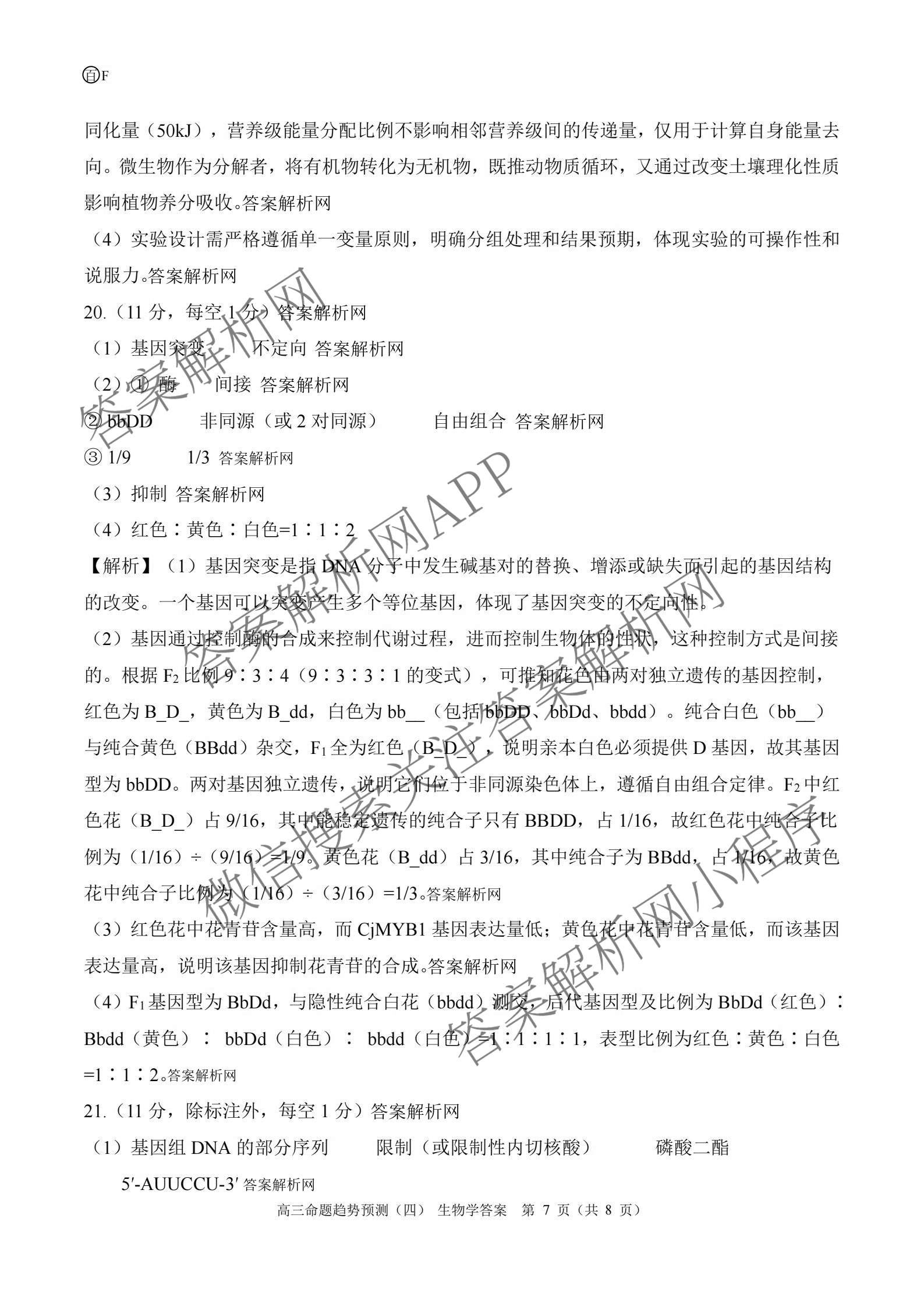 百师联盟2026届高三命题趋势预测(四)试卷及答案汇总: 含俄语 化学(百N) 物理(百E)试卷解析生物答案