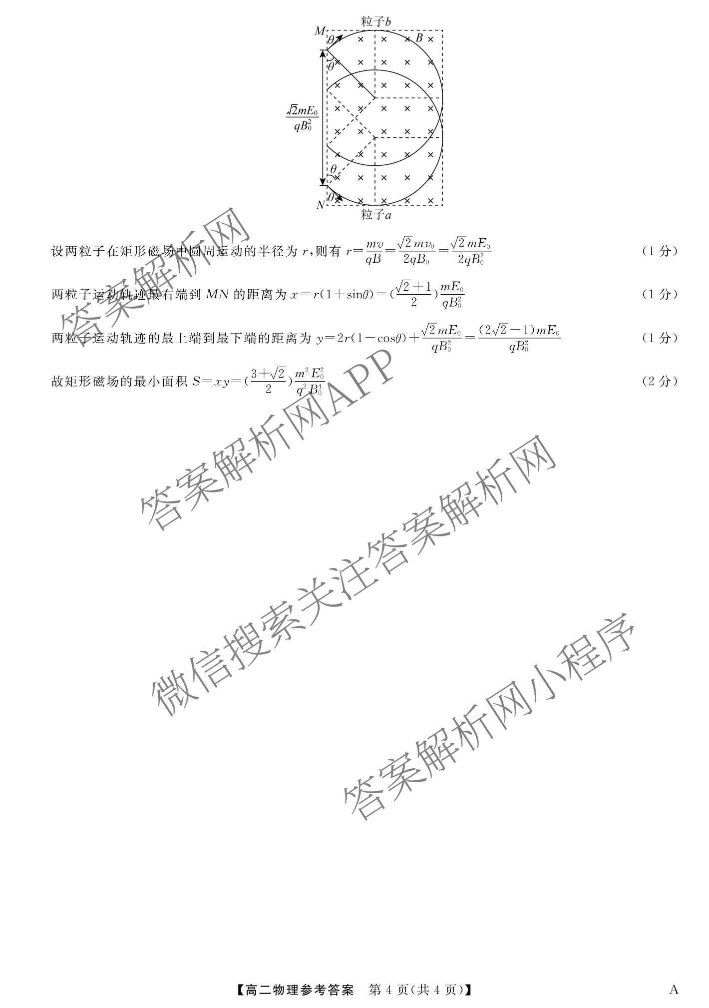 2024-2025学年福建百校高二期末考试(7月)（含化学(A) 政治(A) 英语(A)等）物理答案
