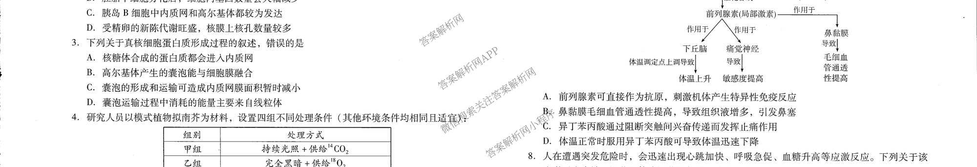 河南新未来2026届高三下学期第一次考试(无标题:科目)各科答案及试卷（含数学、物理、生物(河南)等9份）生物试题