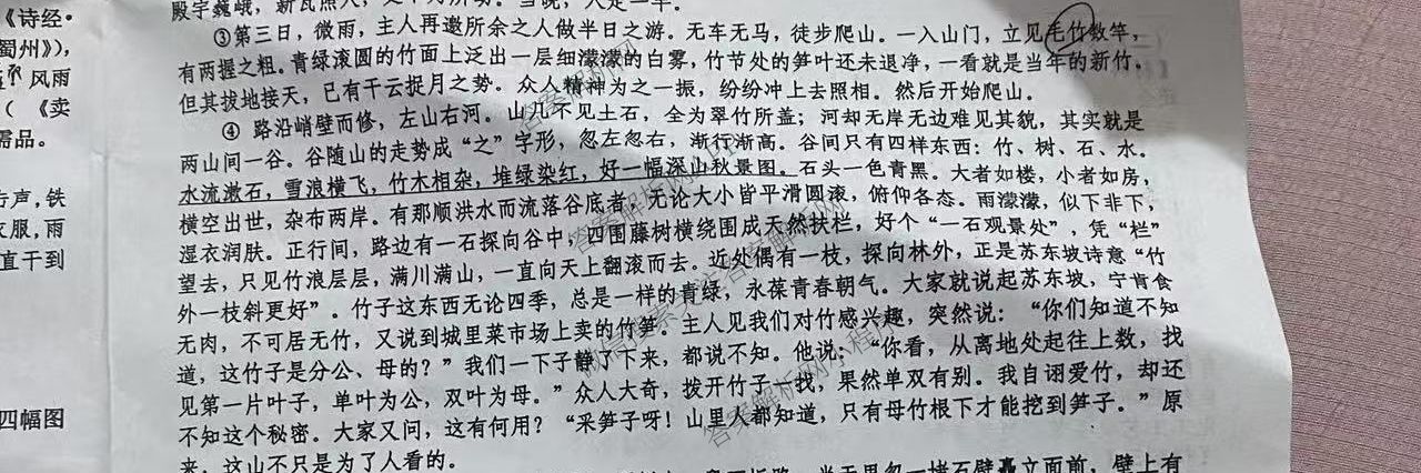 安徽省淮南市2024-2025学年度第二学期八年级期末教学质量检测各科答案及试卷: 含物理 生物 道德与法治试卷解析语文试题