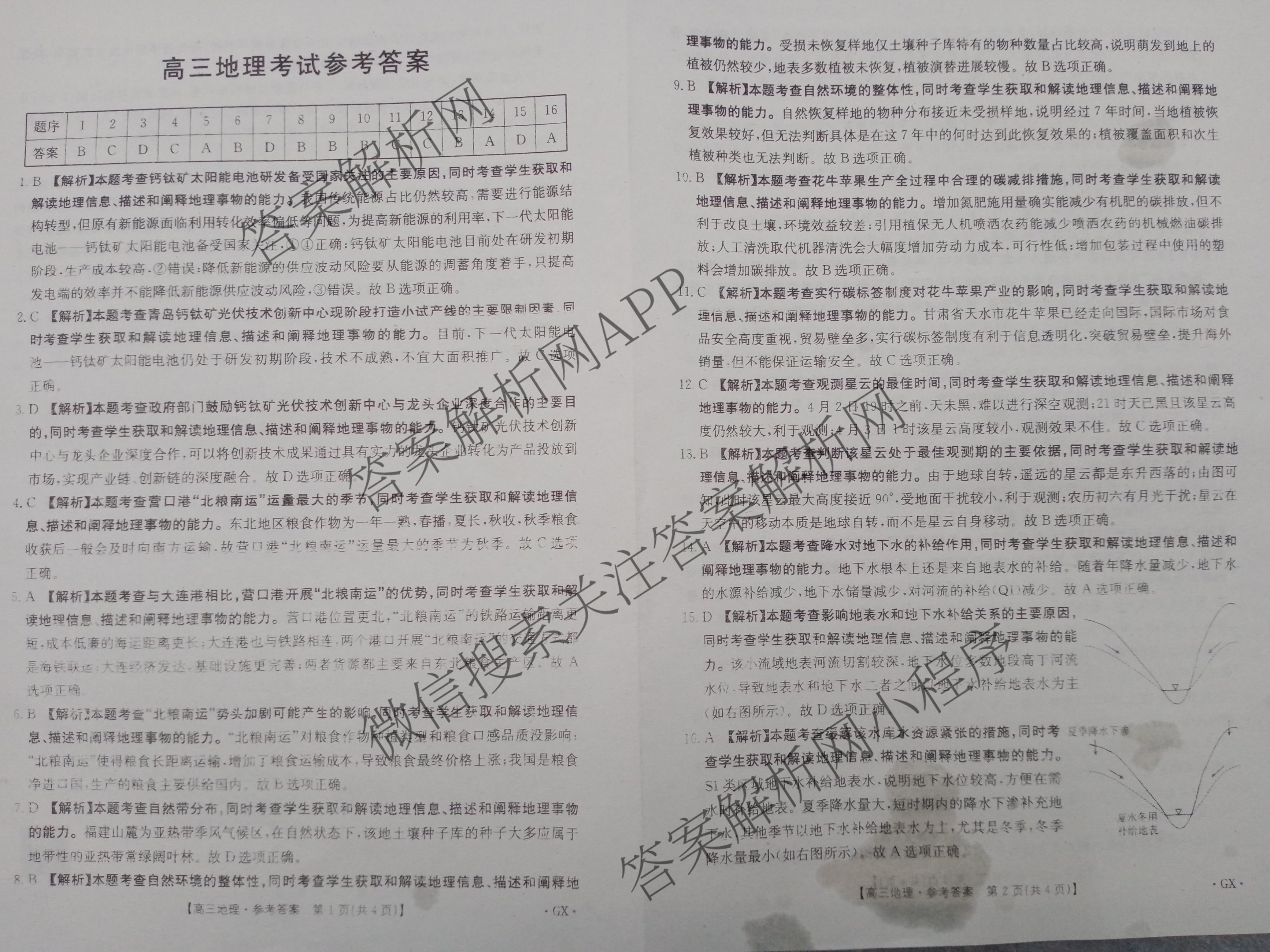 [百万联考]广西省2025届高三5月联考[GX](5.28)（含日语(25-R16)、物理、生物等）地理答案