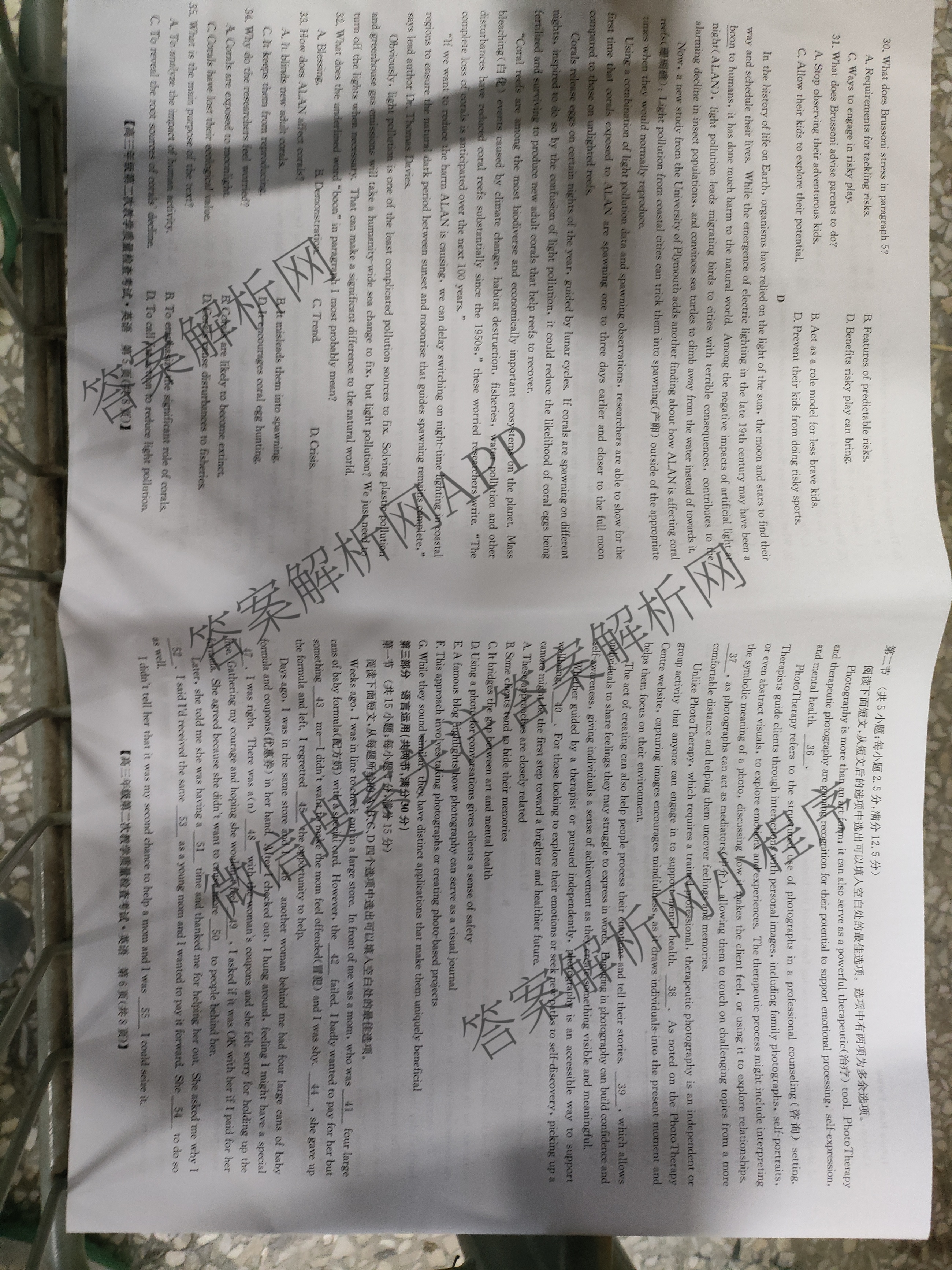 蚌埠市2025届高三年级第二次教学质量检查考试（含政治 数学 日语等10份）英语试题