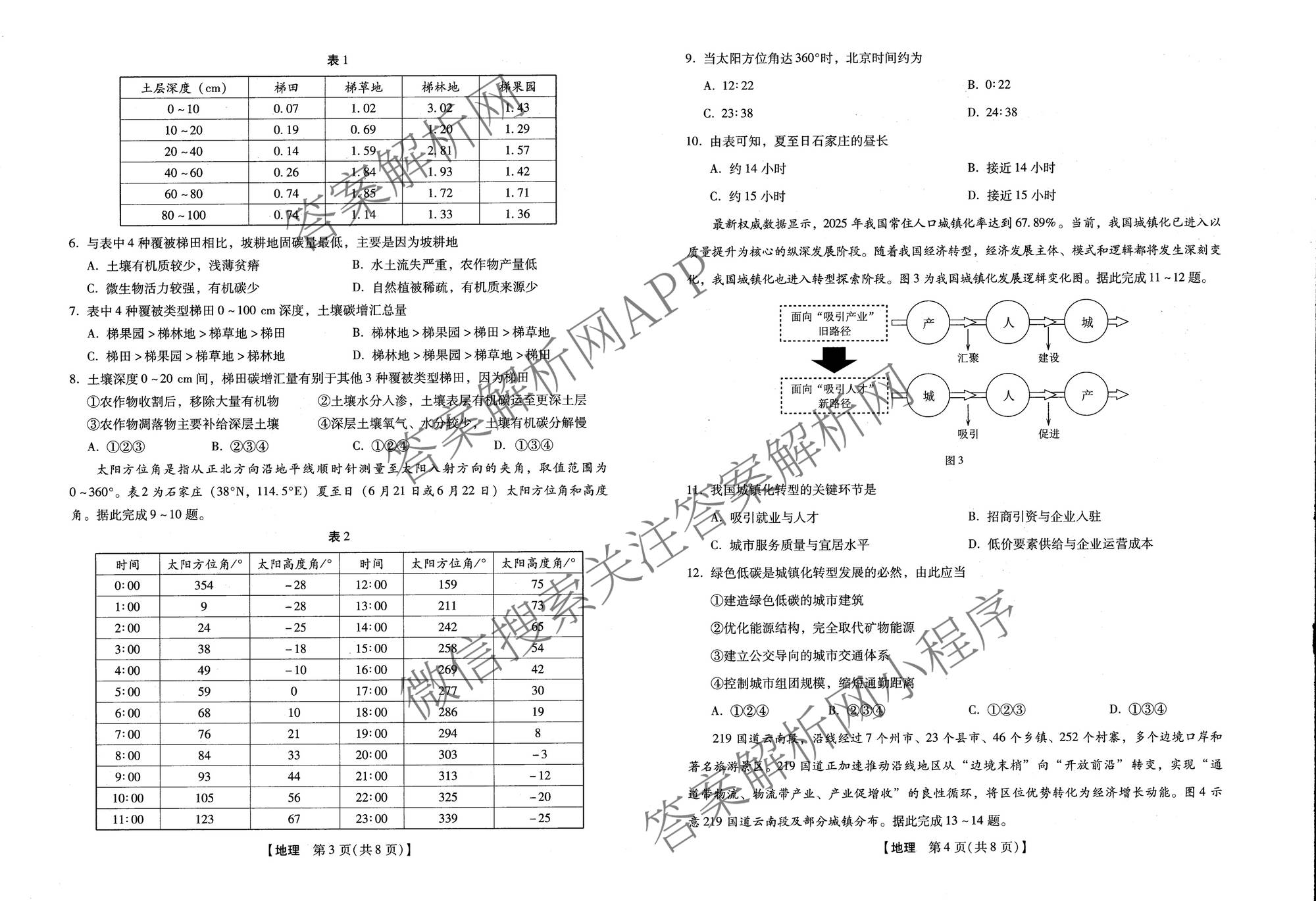 河南新未来2026届高三下学期第一次考试(无标题:科目)各科答案及试卷（含数学、物理、生物(河南)等9份）地理试题