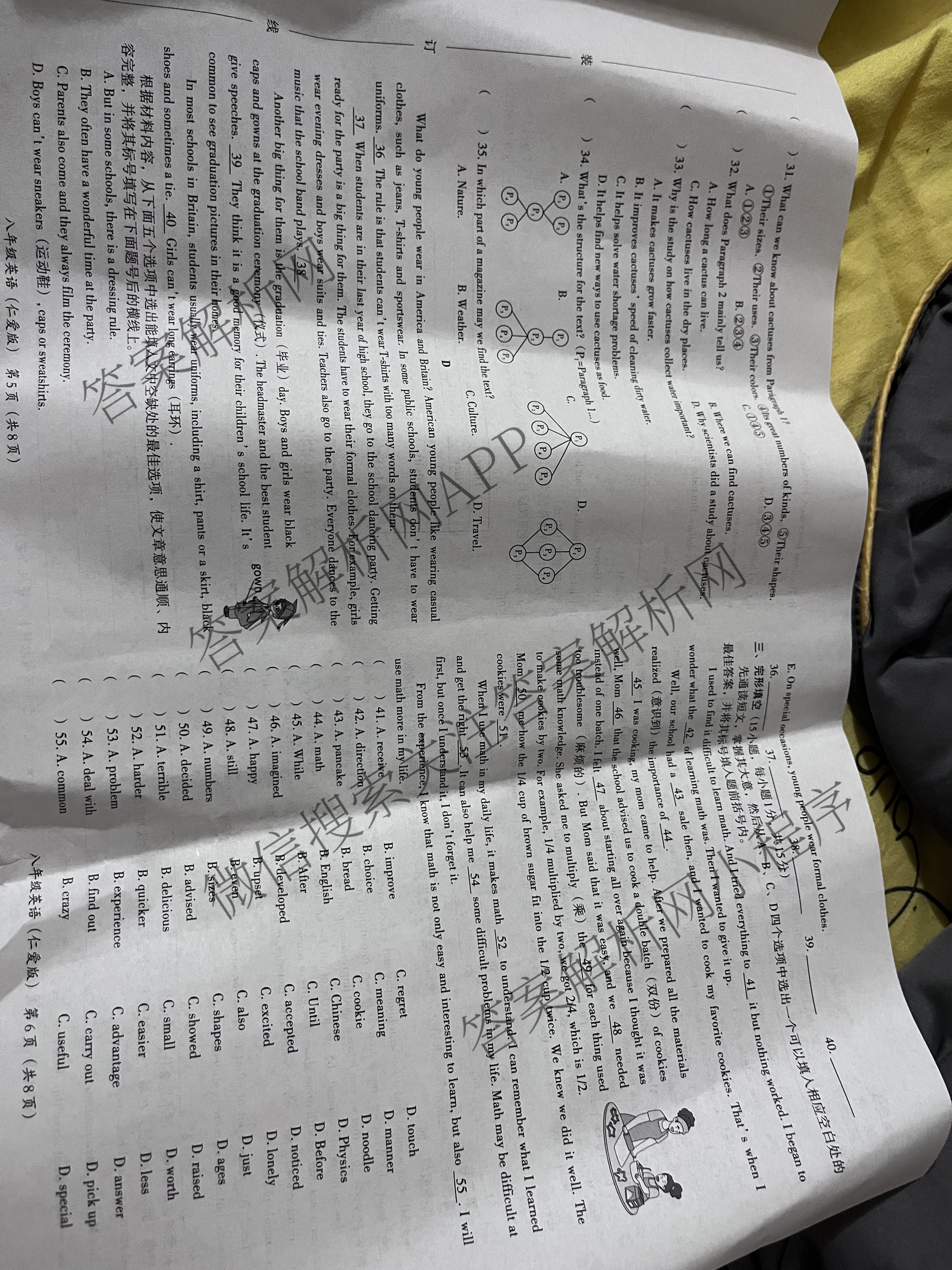 文博志鸿河南省2024-2025学年第二学期期末教学质量检测(八年级)各科答案及试卷(已更新地理、数学、生物等8份)英语试题