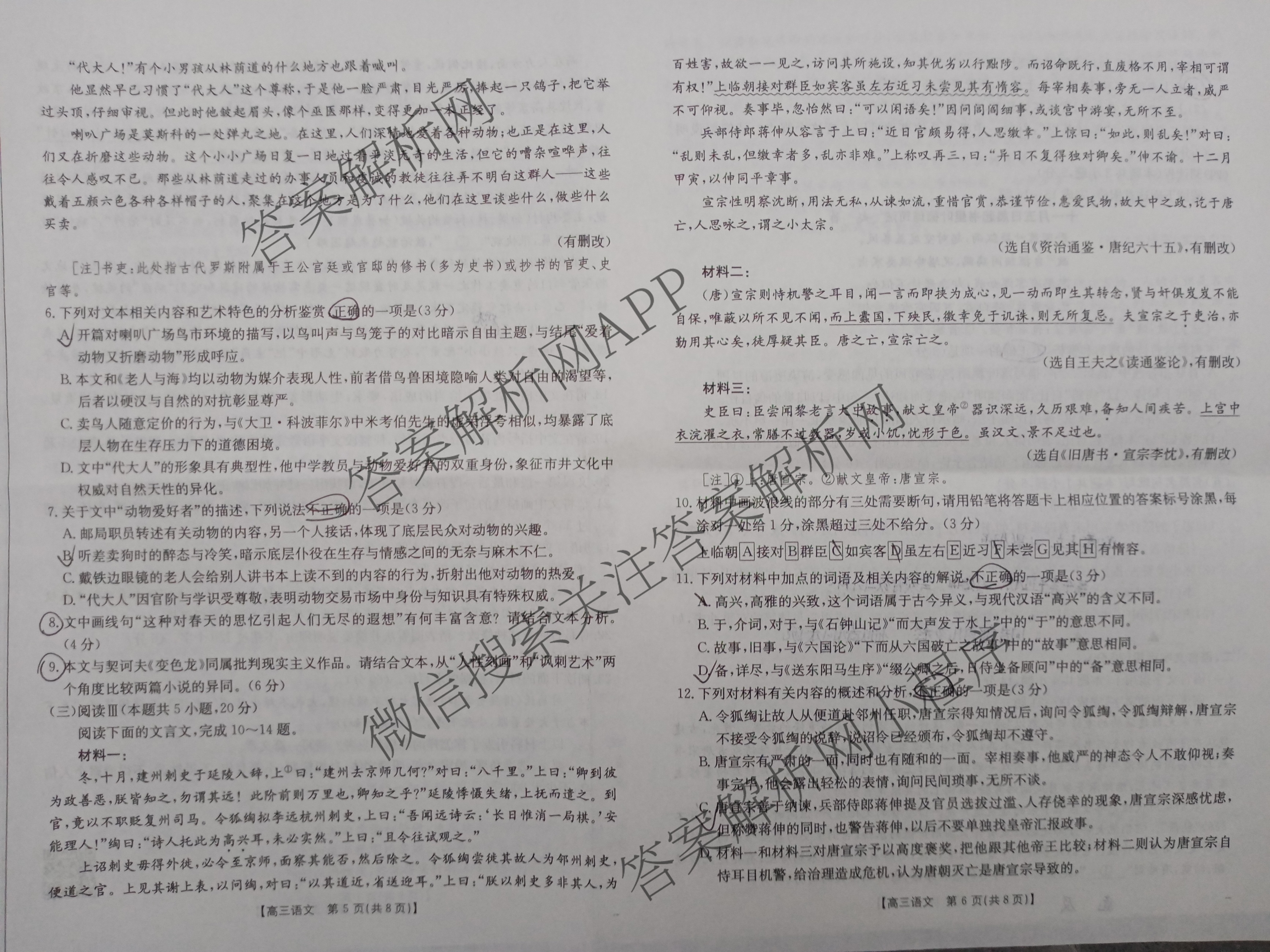 [百万联考]广西省2025届高三5月联考[GX](5.28)（含日语(25-R16)、物理、生物等）语文试题