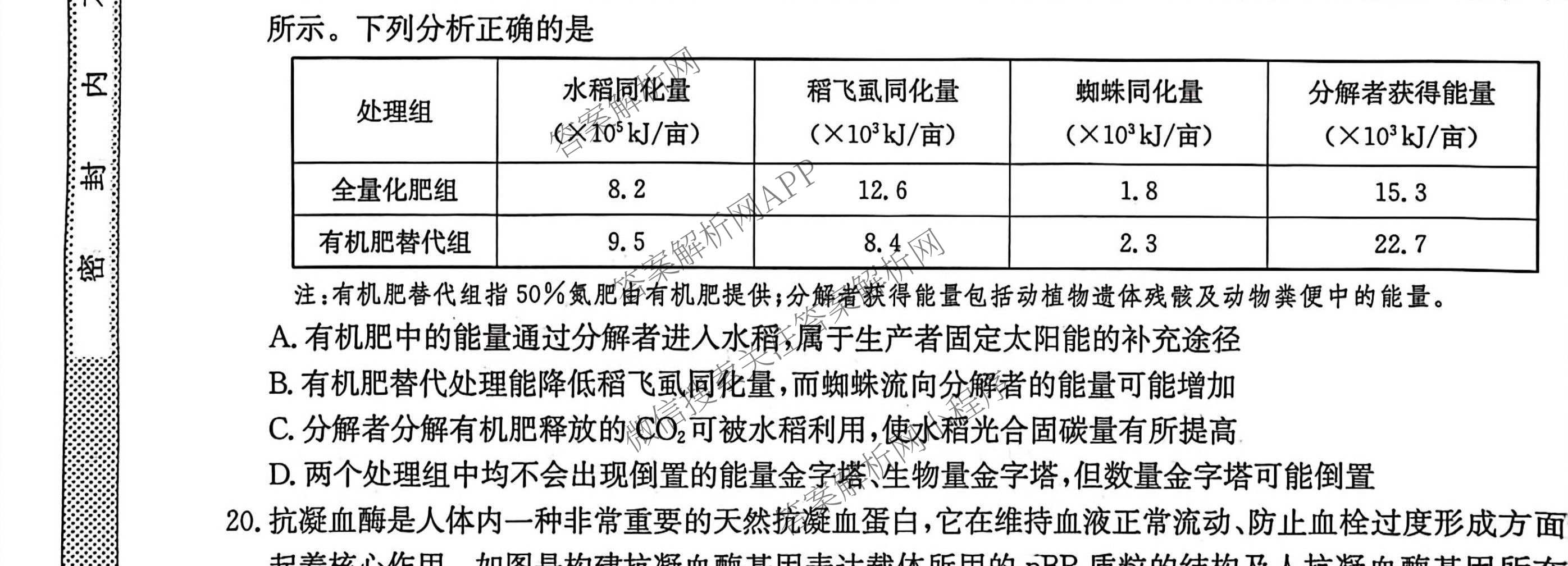九师联盟2025~2026学年高三核心模拟卷(中)(三)3（含化学(D3)、历史(A1)、历史(A2)等）生物试题
