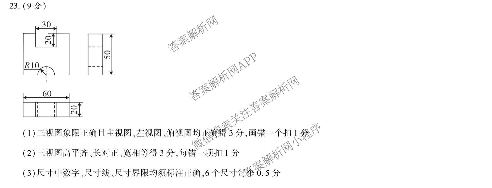 益卷 2026年陕西省普通高中学业水合格性考试模拟卷(一)试卷及答案汇总（含语文 英语 物理等）通用技术试题