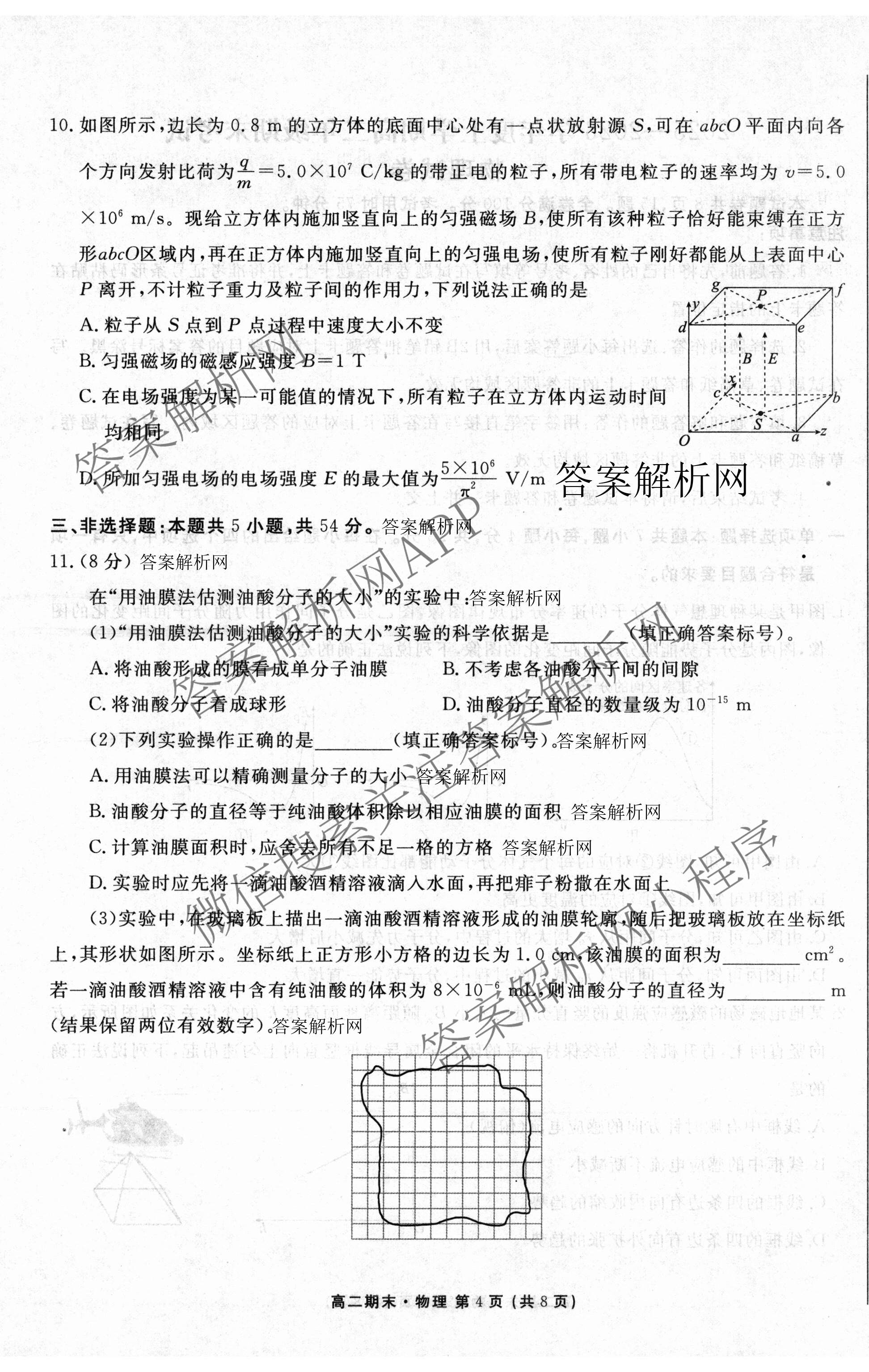 衡水金卷先享题月考卷2025-2026学年度上学期高二年级期末考试（含化学(人教版) 数学(人教版) 政治等9份）物理试题