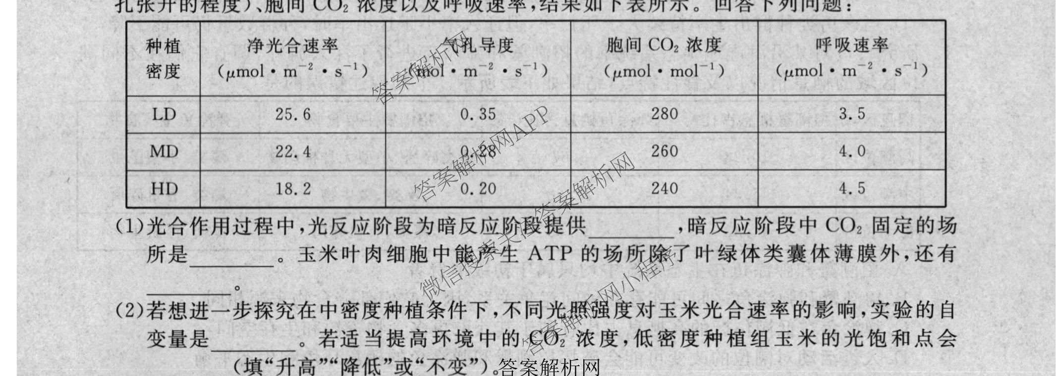 2027新高考单科模拟综合卷(一)试卷及答案汇总（含英语、地理(HNY)、化学等9份）生物试题