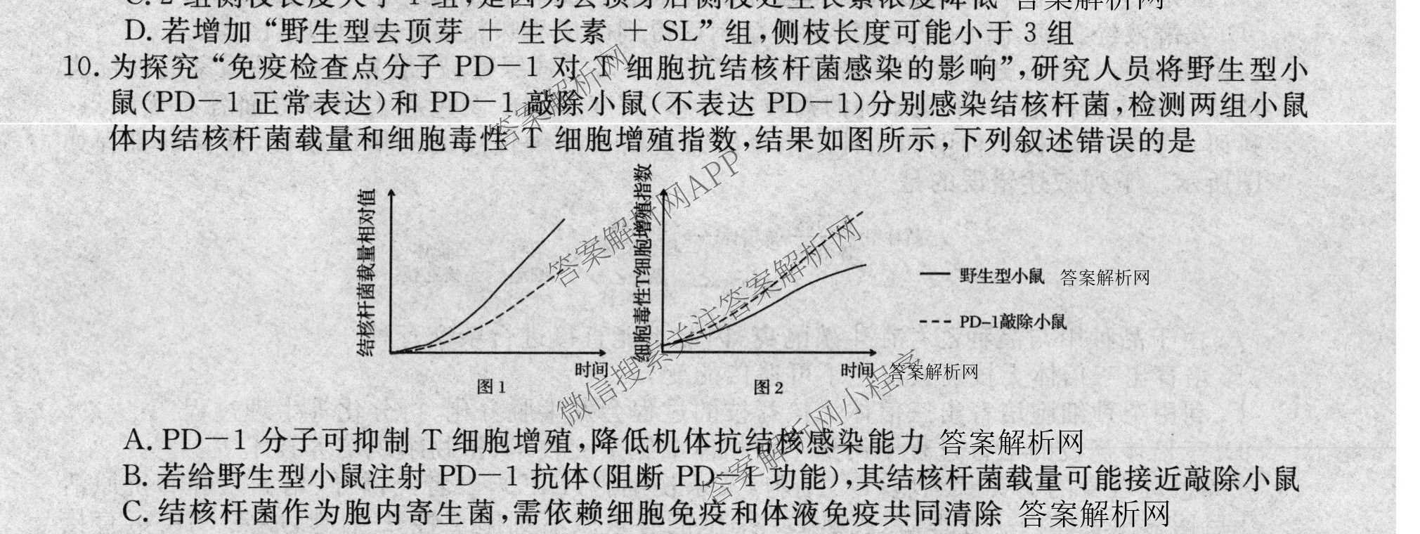 2026普通高等学校招生全国统一考试冲刺押题卷(六)6各科答案及试卷（含数学(A)、语文、生物(HBJ)等）生物试题