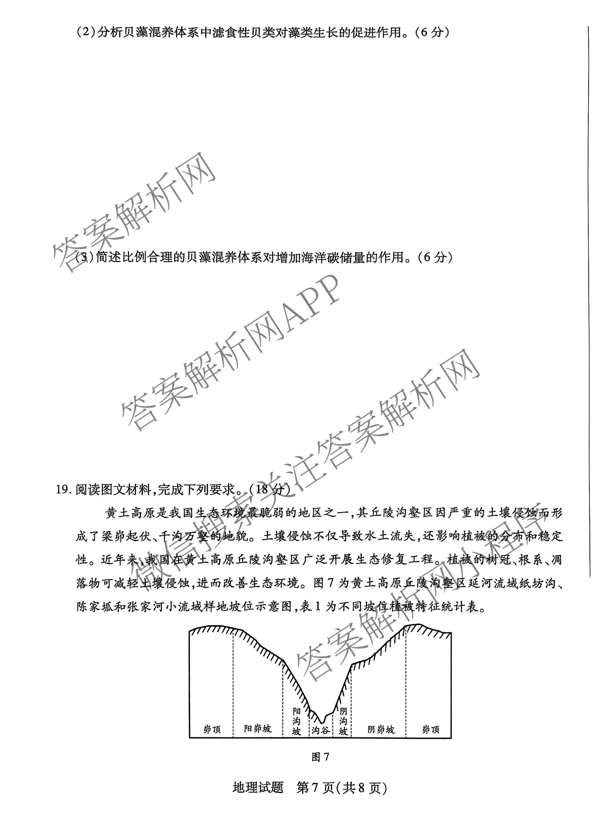 安徽天一大联考2025年最后一卷各科答案及试卷（10科全）地理试题