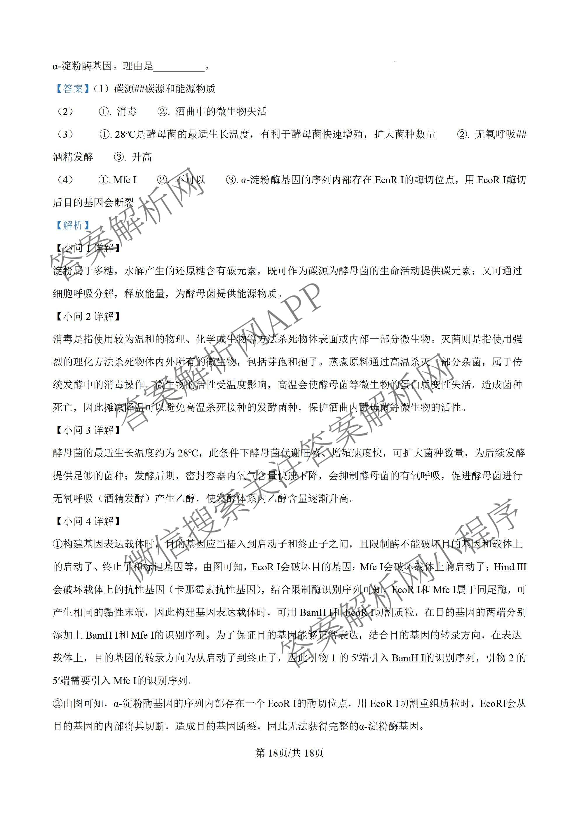 陕西省榆林市榆阳区高三第一次模拟考试(2026.9)（含地理、物理、生物等9份）生物答案