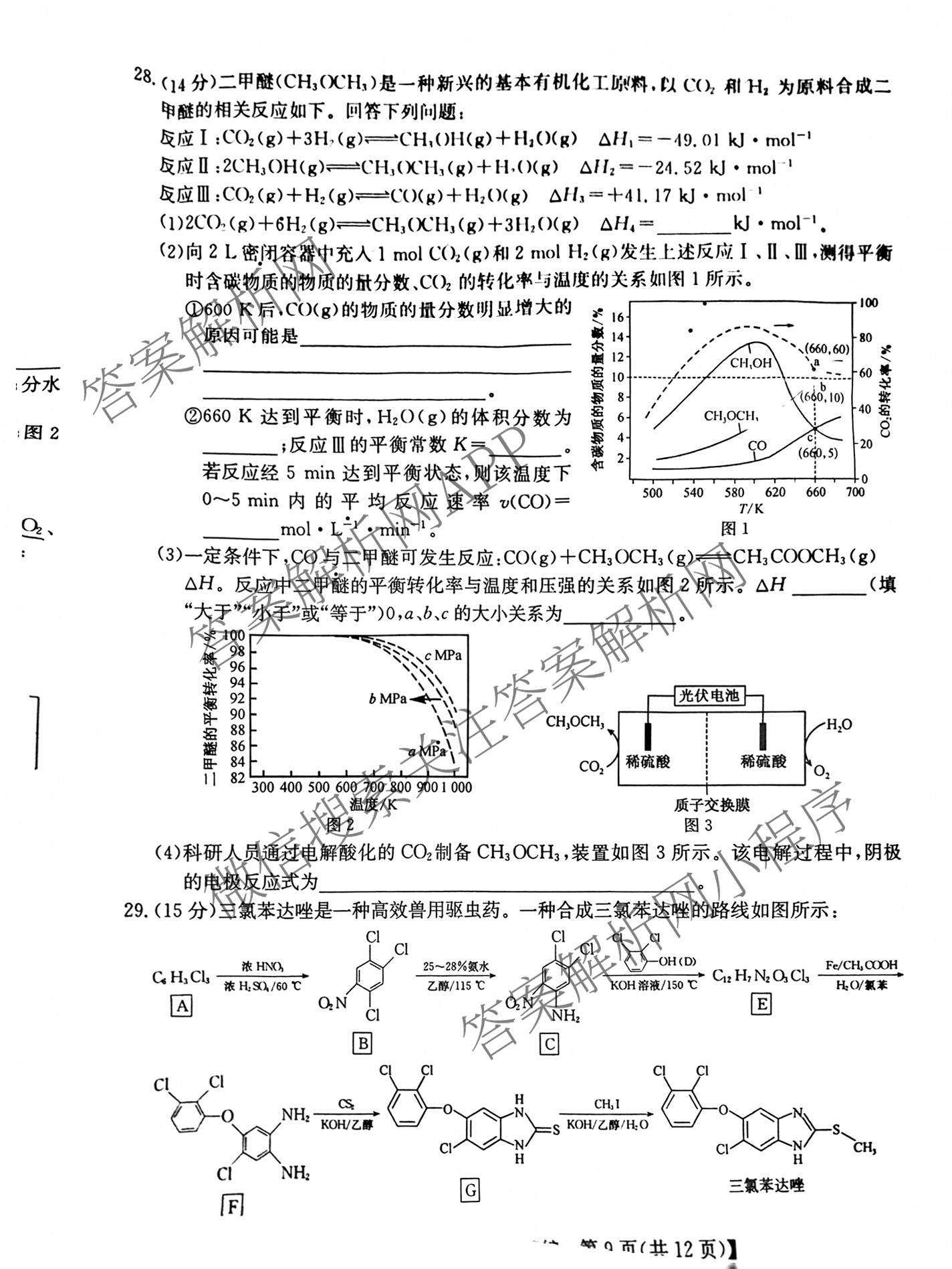 2026年全国高考仿真模拟卷(五)5（含英语、生物(E2)、物理(广西)等35份）理综试题