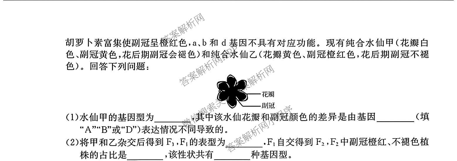 安徽省江南十校2027届9月高三综合素质检测(已更新历史、生物、政治等10份)生物试题