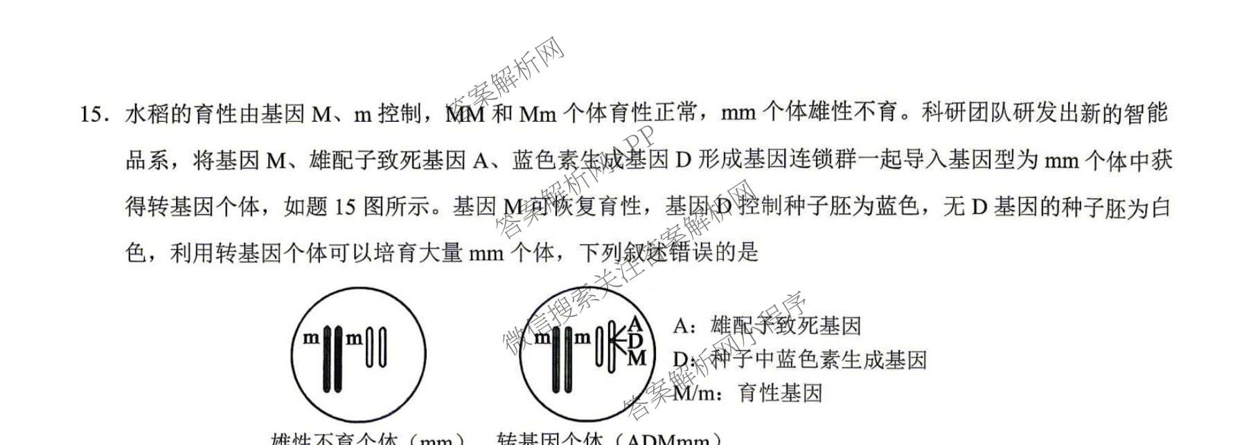 [康德二诊]重庆康德2026年重庆市普通高中学业水选择性考试高三第二次联合诊断检测试卷及答案汇总(已更新地理、物理、数学等11份)生物试题