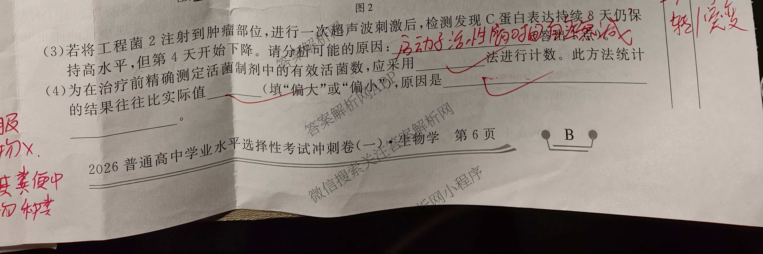 开卷文化2026普通高等学校招生统一考试冲刺卷(一)1: 含地理(D) 物理 英语试卷解析生物试题