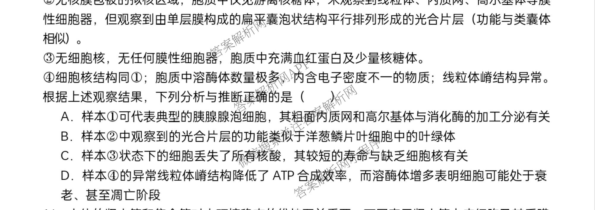 江西省南昌二中2025-2026学年度上学期高三月考(一)各科答案及试卷（9科全）生物试题