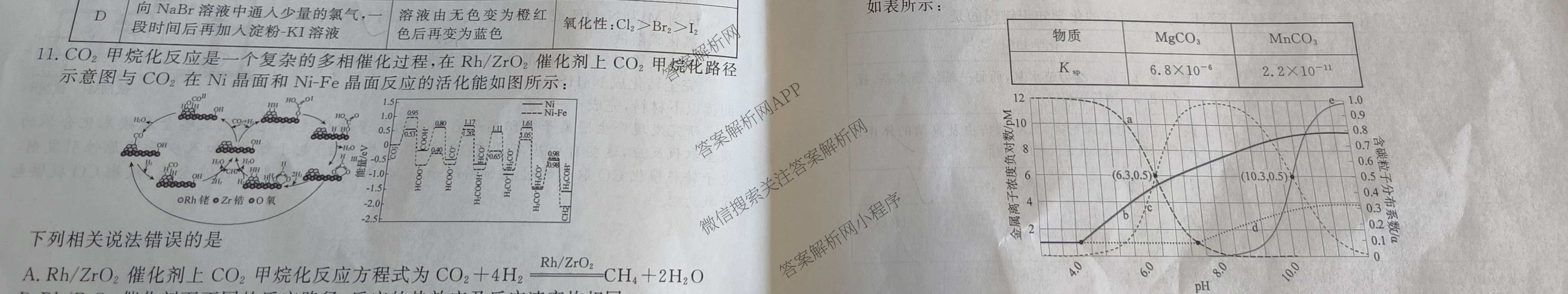 衡水真题密卷2025-2026学年度综合能力调研检测(五)5试卷及答案汇总（15科全）化学试题